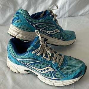 Saucony Cohesion 7 Blue Teal Mesh Athletic Running Shoes Women's 9.5